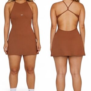 SET Active Sportbody Rust Brown Performance Skort Dress Size Small